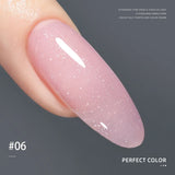 PERFECT COLOR  4-in-1 Builder Nail Gel,20g 12 Colors Rubber Base Gel Polish,Extension for DIY Salon Girls Home,Nail Art Brushes