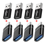 2PCS USB 3.0 To Type C OTG Charger Adapter Connector Type-C to USB Male To Type-c Adapt Converter for PC MacBook Car USB ipad