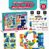 Lifting Style Magnetic Track Car Anti-Gravity Toy Assembly Lift Elevator DIY New Suspension Rail Train Educational Toys For Kids