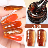 BORN PRETTY 83 Colors 10ml Jelly Nude Gel Nail Polish Autumn Amber Semi Transparent Manicure Soak off UV LED Nails Gel Varnish