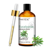 PHATOIL Natural Essential Oil for Diffuser Candle Making-100ml Sandalwood Eucalyptus Citronella Lavender Vanilla Essential Oils