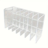 7-Slot Transparent Plastic Cosmetic Organizer Multi-Functional Makeup Holder for Home Office Bathroom Dressing Table Sorting
