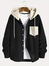 The 2025 New Fashion Trend Spring and Autumn Corduroy Hooded Jacket Is Comfortable and Casual for Daily Commuting for Men