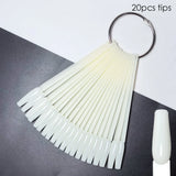 80/50/20pcs Nail Display Sticks Nail Swatch False Nail Tips Nail Gel Polish Practice Clear Display Board for Nail Art Tools
