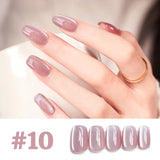 1-12pcs WS Hot Style Non-gray Universal White Cat Eye Gel Nail Polish Super Flash White Glass Bead Nail Art Nail Suppies