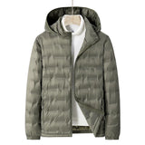 Men Winter New Down Jacket Men Hooded Waterproof Windproof Puffer Jacket Detachable Hat Coat Casual Lightweight Down Jacket Male