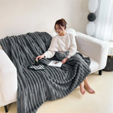 2025 autumn and winter new solid color imitation rabbit fur blanket thickened blanket drawn milk fleece blanket,  no pillowcase