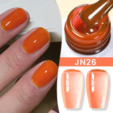 BORN PRETTY 83 Colors 10ml Jelly Nude Gel Nail Polish Autumn Amber Semi Transparent Manicure Soak off UV LED Nails Gel Varnish