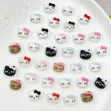 120PCS Box Mixed Hello Kitty 3D Nail Charms Cute Cartoon Resin Ornaments Kawaii DIY Nail Art Manicure Decor Accessories
