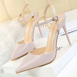 BIGTREE Shoes Fashion High Heels Shoes Patent Leather Woman Pumps Sexy Women Heels Blue Sliver Stiletto Heels Women Sandals 2026