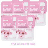 LAIKOU Japan Sakura Clay Mud Mask Hydrating Gentle Cleansing Refreshing Oil Balancing Daily Facial Skin Care Mask 5g