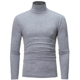 Thermal Underwear Tops Men Winter Clothes Thermal Shirt Autumn Men's Winter Tights High Neck Thin Slim Fit Long Sleeve T-shirt