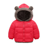 Baby Boys Girls Jacket Hooded Cotton Outerwear Children's Thick Fleece Coat Cashmere Padded Jackets Winter Boys Girls Warm Coats