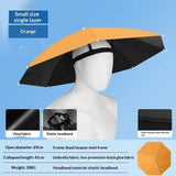 Foldable Head Umbrella Hat Windproof Fishing Head Wearing Sunshade Rain Gear Outdoor Portable Umbrella Camping Beach Head Hats