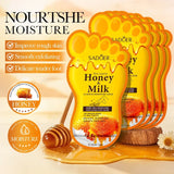 5 Pairs SADOER Honey Milk Nourishing Exfoliating Foot Mask Improves Rough Skin Smooths And Delicately Tenders Feet Skin Care