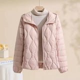 New Plus Size Lightweight Women Down Jacket Hooded White Duck Down Warm Thin Coat Korean Style Puffer Jacket Woman JK-092