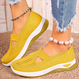 Women's shoes, casual sports shoes, solid color breathable sports soft-soled lightweight walking shoes, low-top knitted casual s