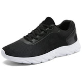 Men's Casual Sports Shoes Men's Black Mesh Breathable Running Shoes Soft Bottom Light Flat Bottom Work Shoes