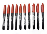 6 PCS Permanent Marker Pen Manga Drawing Markers Black Blue Red Waterproof Ink Sketch Pens Stationery Art School Supplies