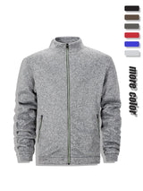Men's Casual Sweatshirt Jackets Full Zip Up Cardigan Stand Collar Jacket Autumn Winter Male Outdoor Windproof Warm Coat