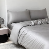 100% Mulberry Silk Bedding Set High End Silk Bed Sheets Set Luxury Smooth Duvet Cover Set Single Double Queen King Size Bedsheet