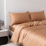 100% Mulberry Silk Bedding Set High End Silk Bed Sheets Set Luxury Smooth Duvet Cover Set Single Double Queen King Size Bedsheet
