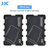 JJC Thin Micro SD Card Holder SD Card Case Wallet Credit Card Size for SD Micro SD TF Cards Hard Shell Camera Photo Accessories