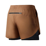 Men Quick Dry Double Layer Fitness Running Shorts