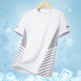 Men Cooling Quick Dry Running T-Shirt Breathable Athletic Top