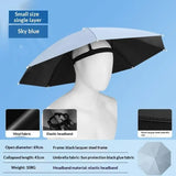Foldable Head Umbrella Hat Windproof Fishing Head Wearing Sunshade Rain Gear Outdoor Portable Umbrella Camping Beach Head Hats