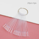80/50/20pcs Nail Display Sticks Nail Swatch False Nail Tips Nail Gel Polish Practice Clear Display Board for Nail Art Tools