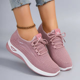 Spring and Autumn New Women's Casual Lace up Comfortable, Breathable, Lightweight and Wear-Resistant Sports Shoes