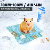 1PC Hamster Cooling Mat Small Glass Marble Summer Heat Dissipation Pad Cold Sleeping Bed Cage Pet Supplies Accessories