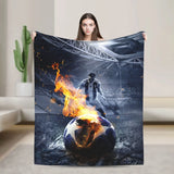 CR7  Football Soccer Blanket Ronaldos Flannel Funny Warm Throw Blanket for Bedding Lounge Decoration