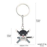 One Piece Luffy Straw Hat Keychain Rotatable Zoro Skull Metal Pendant Role-Playing Decorative Accessories Fan Jewelry Gift