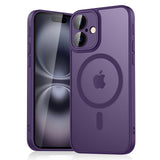 Luxury Magnetic Matte Translucent Armor Shockproof Case For iPhone 11 12 13 14 15 16 For Magsafe Wireless Charge Cover