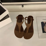 Summer Clip Toe Women Gladiator Sandals Casual Beach Vacation Shoes Ladies Elegant Dress Flats Sandalias