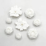 Cute Shoe Charms Set DIY Flower Hole Shoe Buckle Shoes Accessories 3D Flower Bouquet Bone White Hole Shoe Decorations For Women