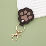 Cute Paw Print Pet Hair Memorial Keychain Leather Dog Cat Fur Holder Keepsake Key Ring Personalized Pet Loss Memory Key Chains G