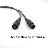 Male+Female Connector 2 3 4 5 6Pin M8 Cable Waterproof Connector For Ebike Optional Cable Ebike Accessories
