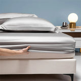 Luxury 100% Bamboo Bed Sheet Set with Fitted Sheets Flat Bedsheet Pillowcase Double Queen King Size Bedding Sets Smooth Silky