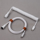 LANO USB-C to Type-C Coiled Cable Gamer Keyboard Custom Coil Type USB C Cable With Detachable Pilot Connector