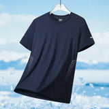 Men Cooling Quick Dry Running T-Shirt Breathable Athletic Top