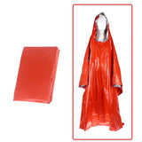 Waterproof Emergency Rain Poncho PE Thermal Blanket Raincoat Hooded Cover For Outdoor Camping Hiking Travel Motorcycle Rain Gear