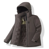 JNLN Unisex Waterproof Fleece Jackets Winter Windproof Thermal Windbreaker Men Women Hiking Camping Skiing Climbing Raincoat