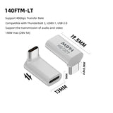 PD140W USB4.0 Type C to USB C Fast Charging Adapter Converter 40Gbps Data Sync Connector 8K@60Hz USB C OTG Adapter for MacBook