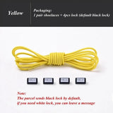 Fashion No Tie Shoelaces Elastic Laces Sneakers Flat Shoe Laces Without Ties Kids Adult Quick Shoelace One Size Fits All Shoes