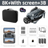 Lenovo Drone With screen RC 8K Professional HD Aerial Photography GPS Laser obstacle avoidance Three-axis gimbal Aircraft