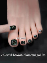 SHAKA 1-8pcs Popular Versatile Whitening Pink Green Blue Bling Gel Super Glitter Water Light Broken Diamond Gel Nail Polish