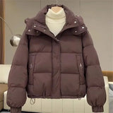 Cotton-Padded Coat Ladies New Autumn Winter 2025 Korean Down Jacket Women's Parkas Short Bread Outerwear Hooded Cotton Jackets